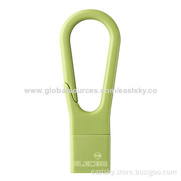 Custom Data Hook Flash Drive with Capacity from 64MB to 32GB, Supports Multiple Partition